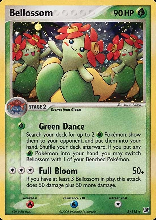 2005 Pokemon EX Unseen Forces Bellossom-Holo #3 TCG Card