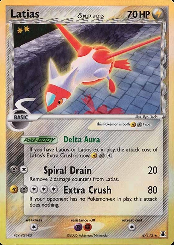 2005 Pokemon EX Delta Species Latias-Holo #8 TCG Card