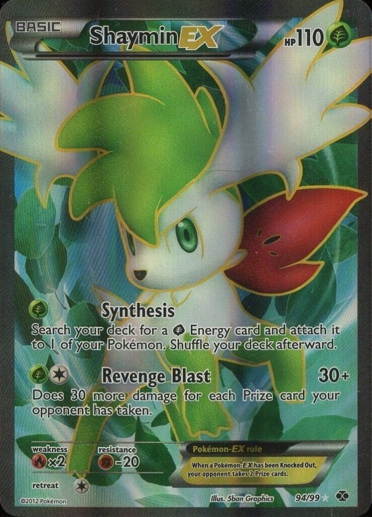 2012 Pokemon Black & White Next Destinies Full Art/Shaymin EX #94 TCG Card