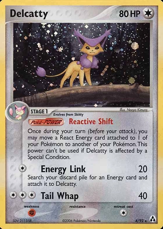 2006 Pokemon EX Legend Maker Delcatty-Holo #4 TCG Card