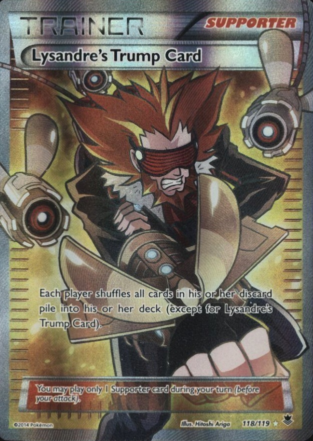 2014 Pokemon XY Phantom Forces Full Art/Lysandre's Trump Card #118 TCG Card