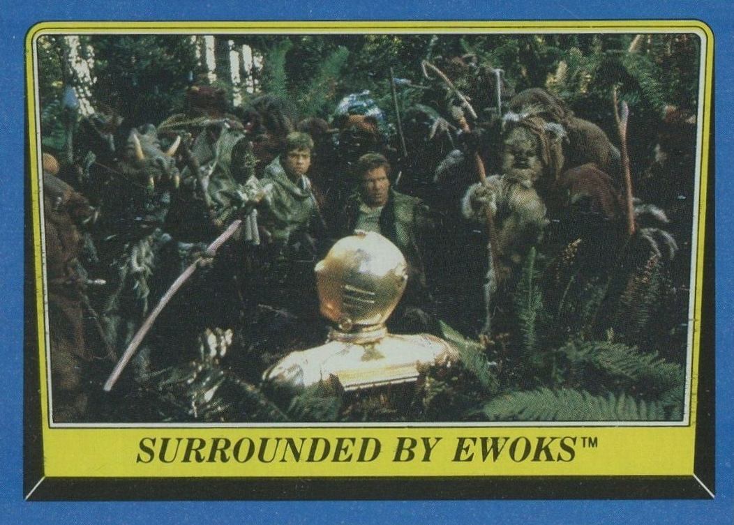 1983 Star Wars Return of the Jedi Surrounded By Ewoks #207 Non-Sports Card