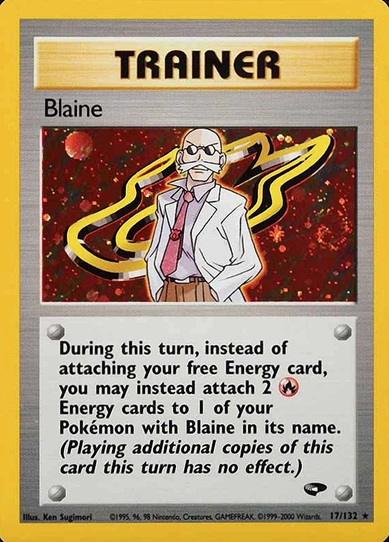 2000 Pokemon Gym Challenge Blaine-Holo #17 TCG Card