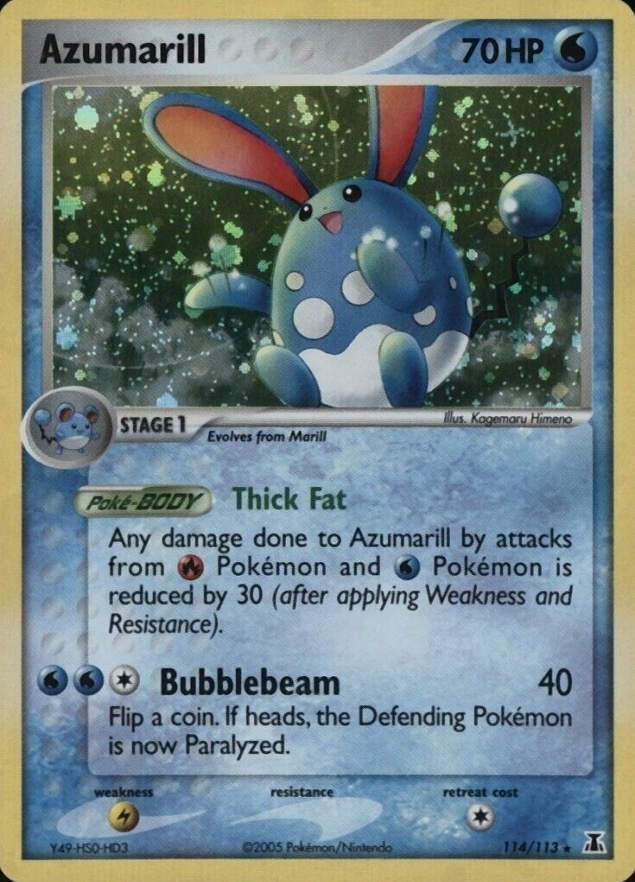 2005 Pokemon EX Delta Species Azumarill-Holo #114 TCG Card