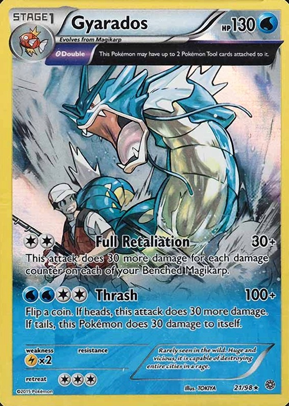 2015 Pokemon XY Ancient Origins Gyarados-Holo #21 TCG Card