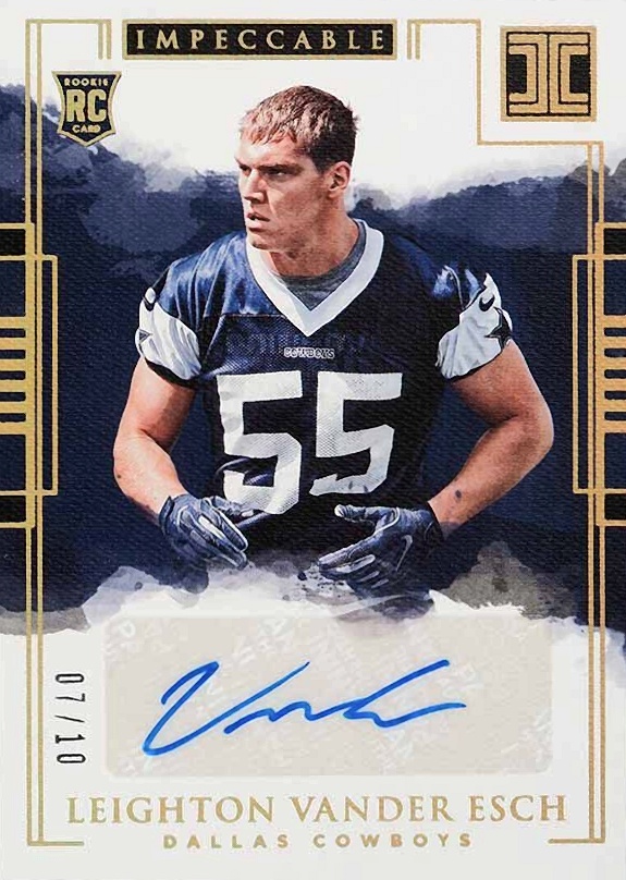 2018 Panini Impeccable Leighton Vander Esch #160 Football Card