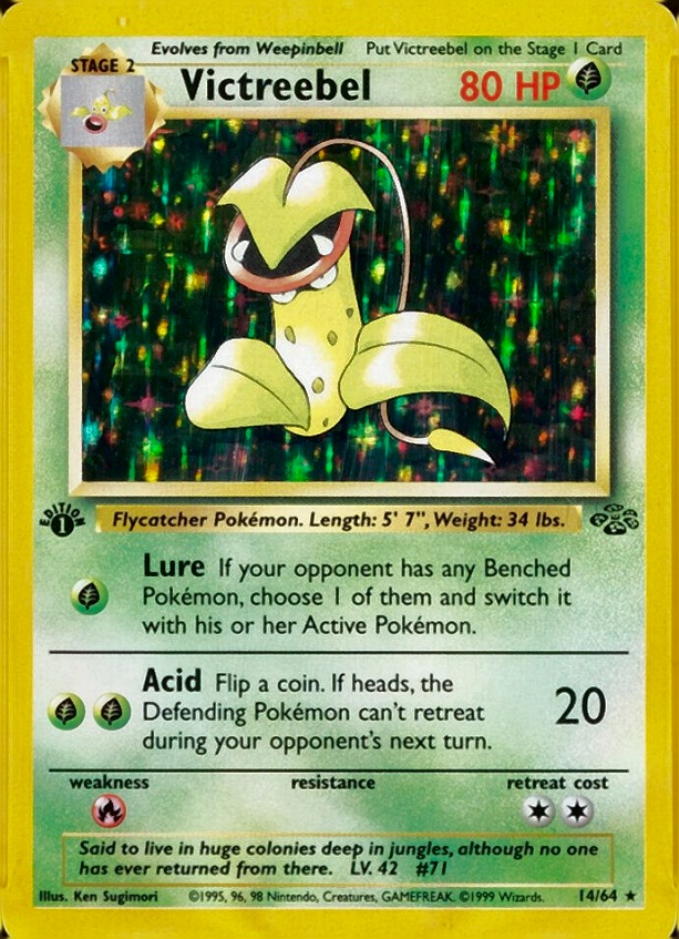 1999 Pokemon Jungle Victreebel-Holo #14 TCG Card