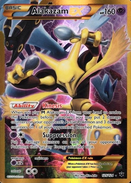 2016 Pokemon XY Fates Collide Full Art/Alakazam EX #125 TCG Card