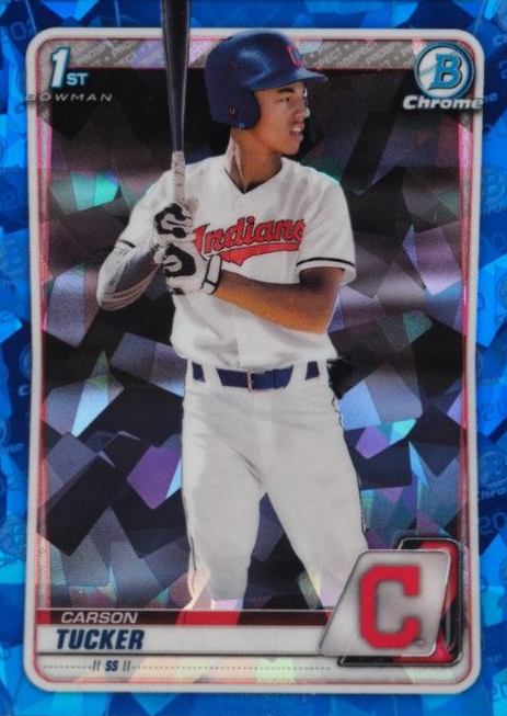 2020 Bowman Draft Chrome Sapphire Edition Carson Tucker #BD60 Baseball Card