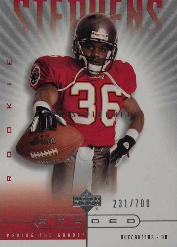 2002 Upper Deck Graded Travis Stephens #148 Football Card