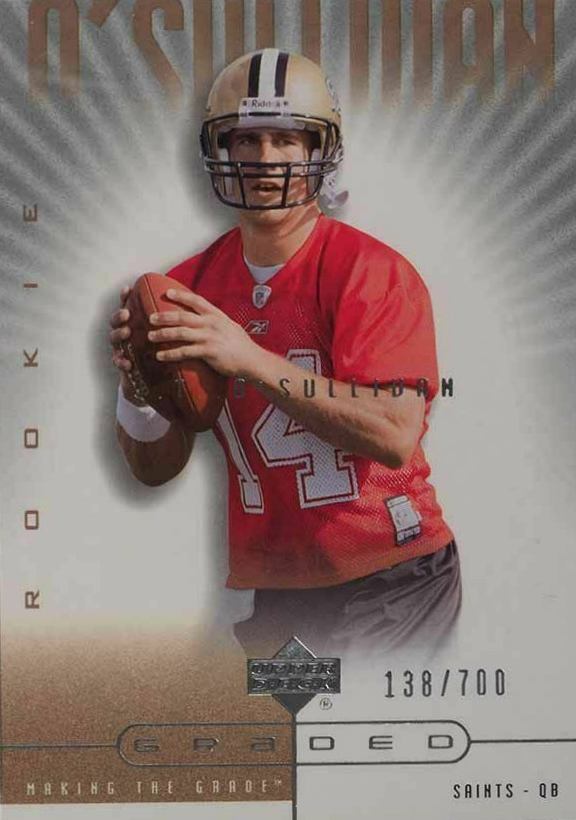 2002 Upper Deck Graded J.T. O'Sullivan #137 Football Card