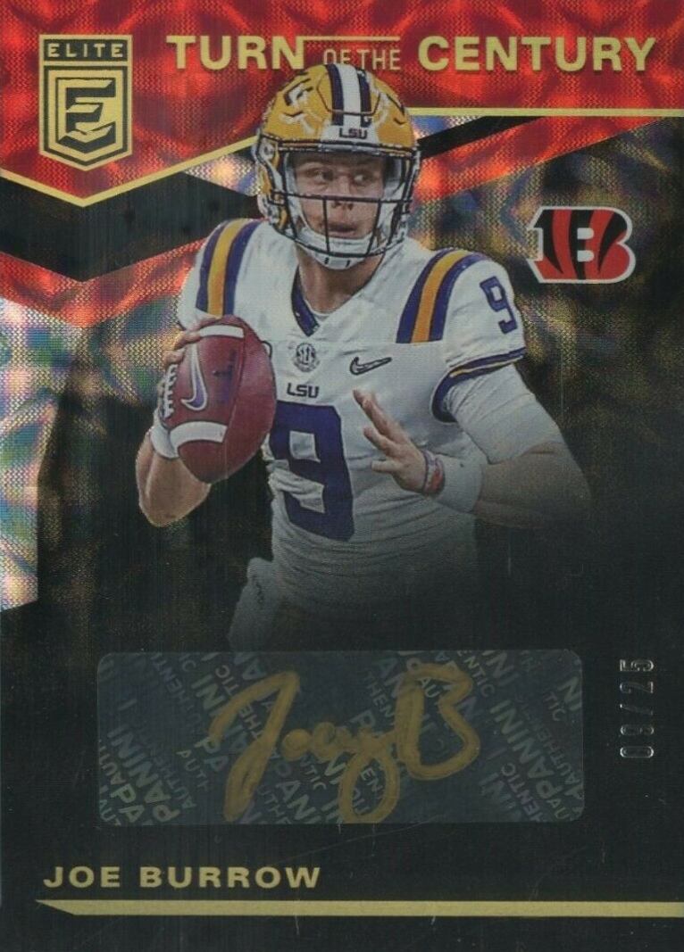 2020 Panini Donruss Elite Turn of the Century Autographs Joe Burrow #TCJOB Football Card