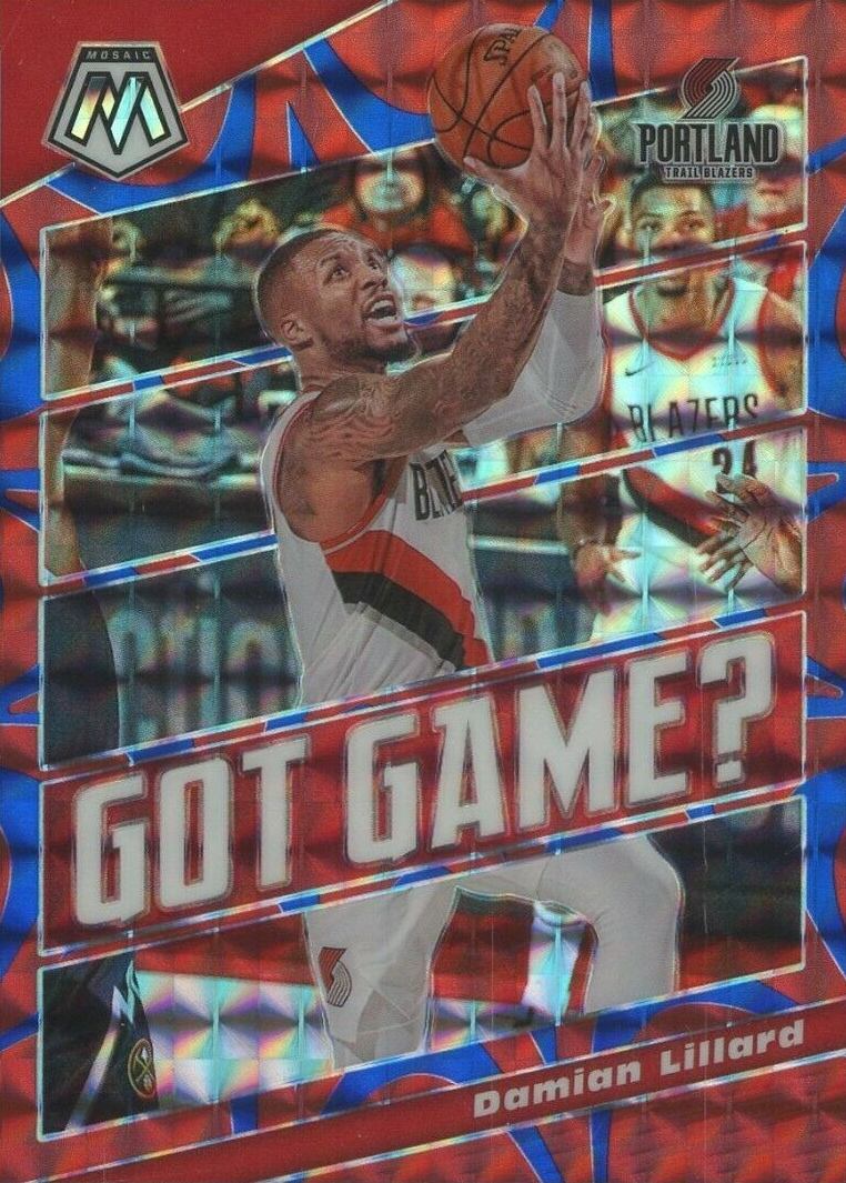 2019 Panini Mosaic Got Game Damian Lillard #14 Basketball Card