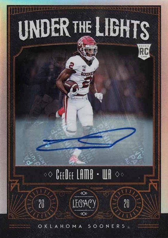 2020 Panini Legacy Under the Lights Ceedee Lamb #ULCL Football Card