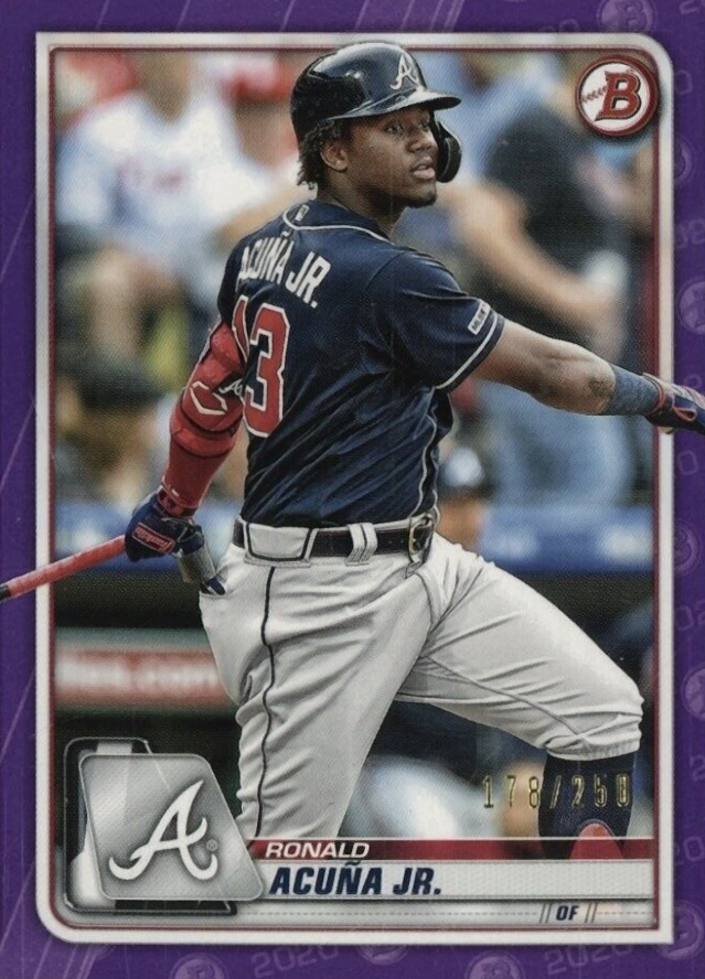 2020 Bowman Ronald Acuna Jr. #27 Baseball Card