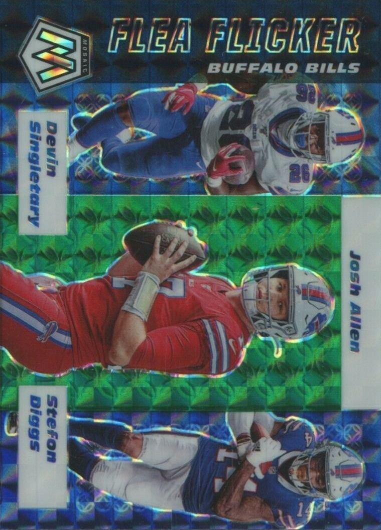 2020 Panini Mosaic Flea Flicker Devin Singletary/Josh Allen/Stefon Diggs #FF3 Football Card