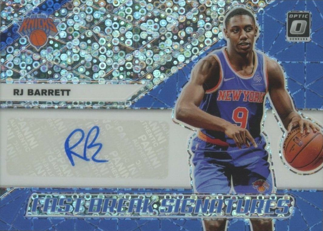 2019 Donruss Optic Fast Break Signatures RJ Barrett #RJB Basketball Card