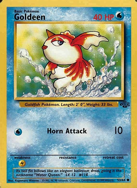 1999 Pokemon Jungle Goldeen #53 TCG Card