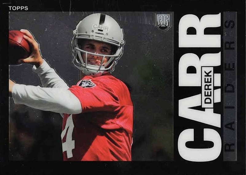 2014 Topps Chrome 1985 Topps Derek Carr #18 Football Card