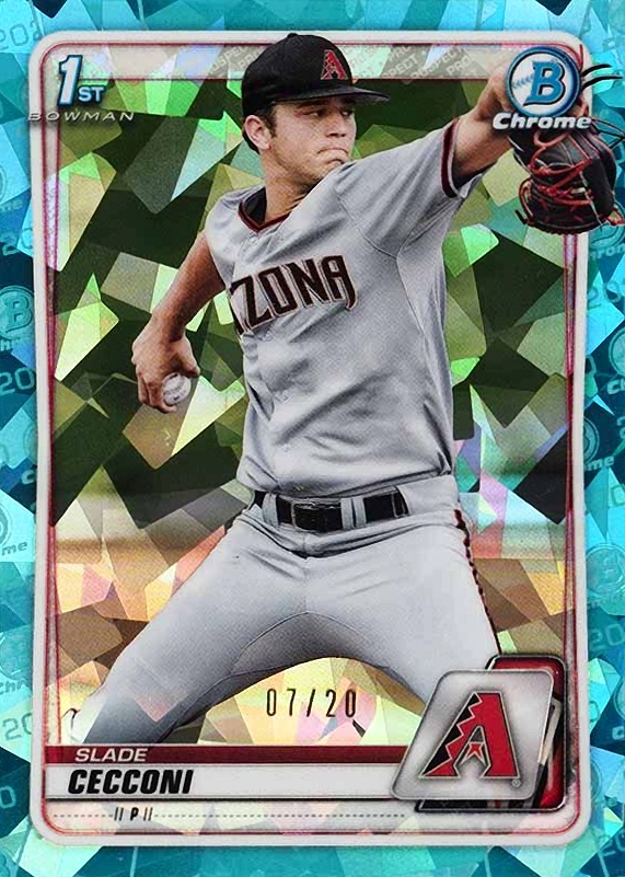 2020 Bowman Draft Chrome Sapphire Edition Slade Cecconi #BD85 Baseball Card