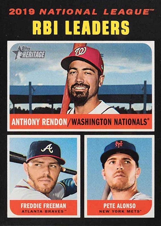 2020 Topps Heritage Anthony Rendon/Freddie Freeman/Pete Alonso #64 Baseball Card