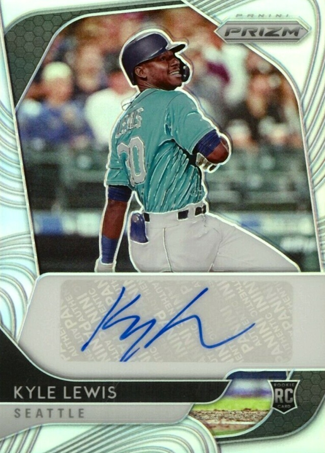 2020 Panini Prizm Rookie Autographs Kyle Lewis #RAKL Baseball Card