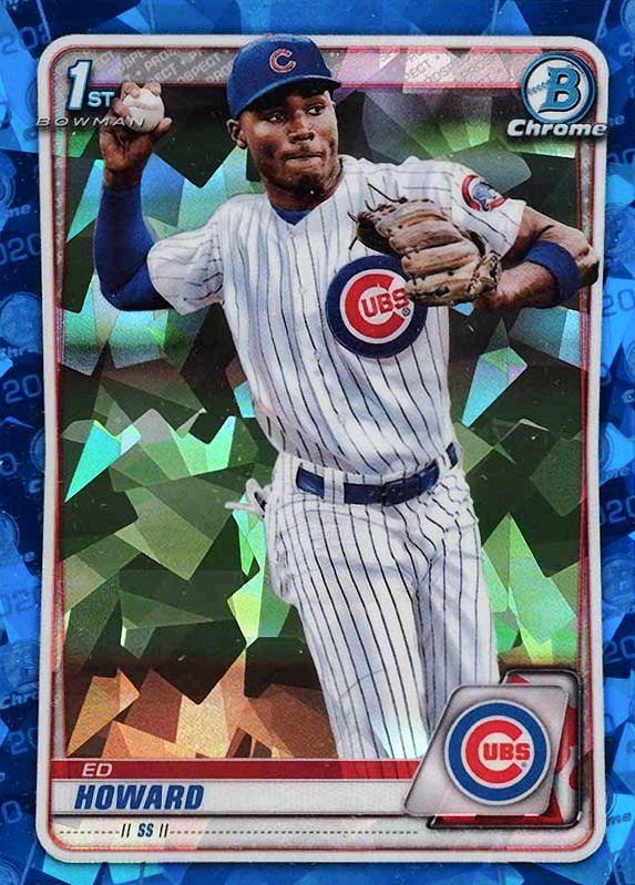 2020 Bowman Draft Chrome Sapphire Edition Ed Howard #BD98 Baseball Card