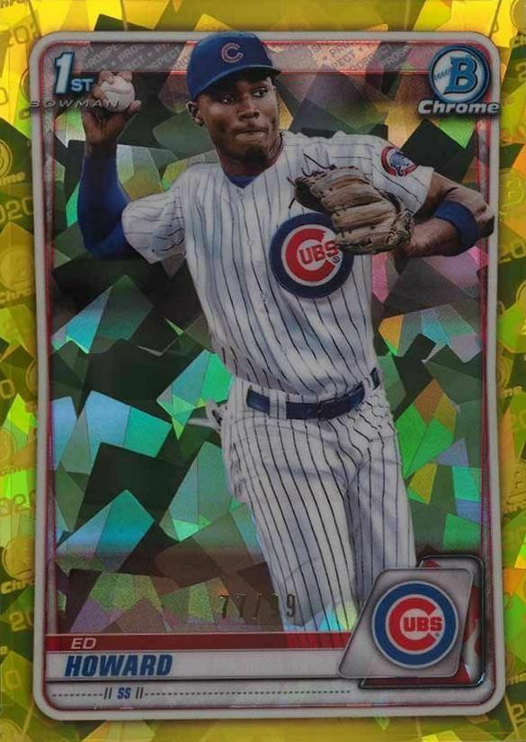 2020 Bowman Draft Chrome Sapphire Edition Ed Howard #BD98 Baseball Card