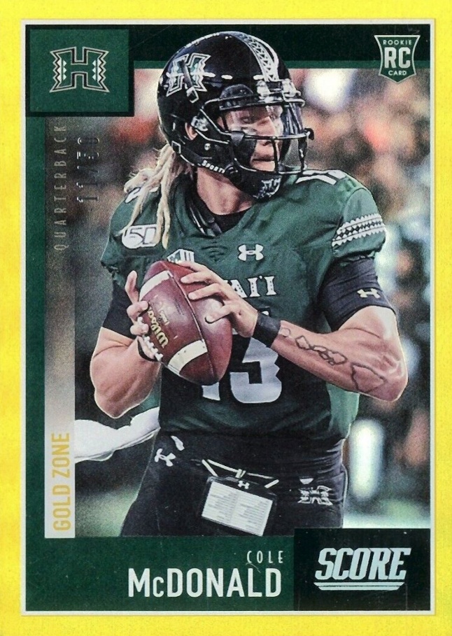 2020 Panini Score Cole Mcdonald #355 Football Card