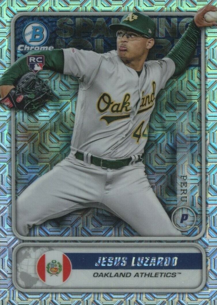 2020 Bowman Chrome Mega Box Spanning the Globe Jesus Luzardo #STGJL Baseball Card