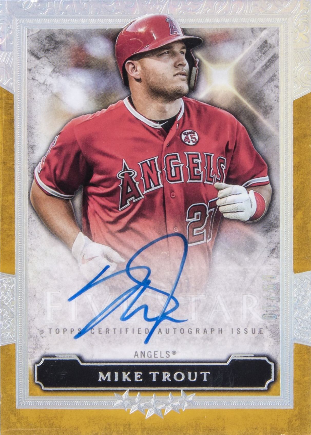 2020 Topps Five Star Autographs Mike Trout #FSAMT Baseball Card