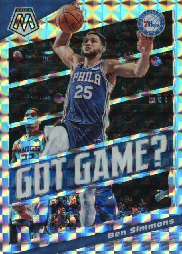 2019 Panini Mosaic Got Game Ben Simmons #1 Basketball Card