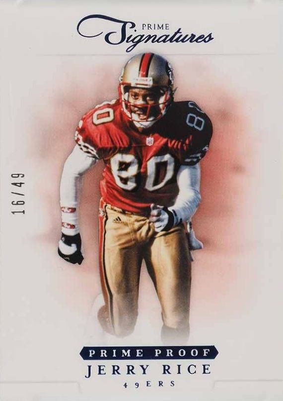 2012 Panini Prime Signatures Jerry Rice #166 Football Card