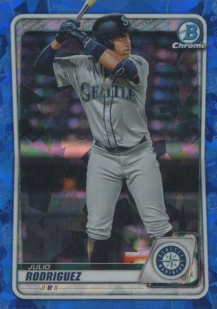 2020 Bowman Draft Chrome Sapphire Edition Julio Rodriguez #BD188 Baseball Card