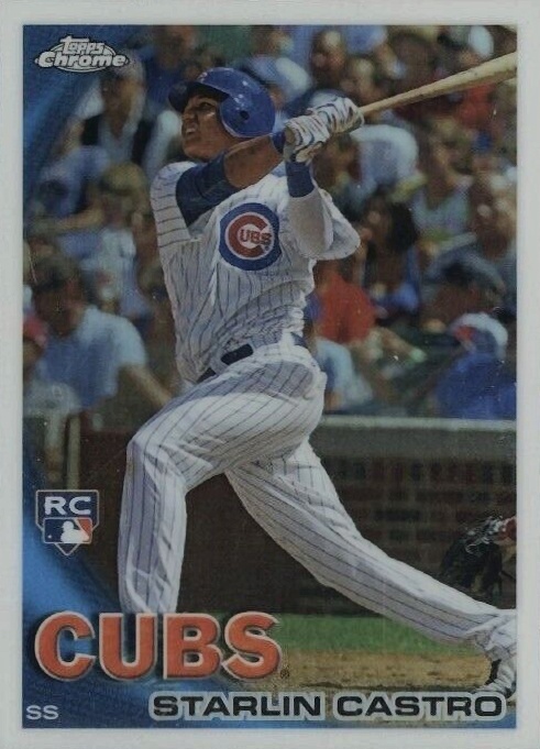 2010 Topps Chrome Starlin Castro #195 Baseball Card