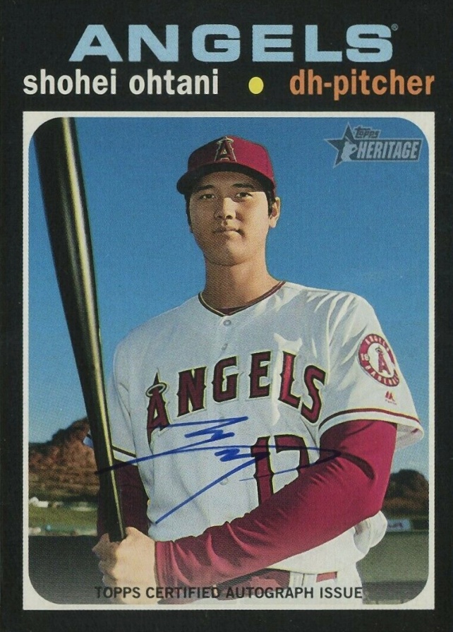 2020 Topps Heritage Real One Autograph Shohei Ohtani #SO Baseball Card