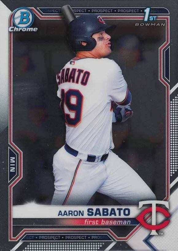 2021 Bowman Chrome Prospects Aaron Sabato #BCP125 Baseball Card