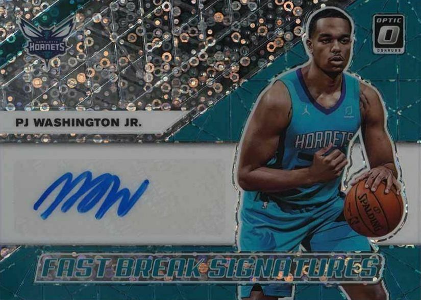 2019 Donruss Optic Fast Break Signatures PJ Washington Jr. #PJW Basketball Card