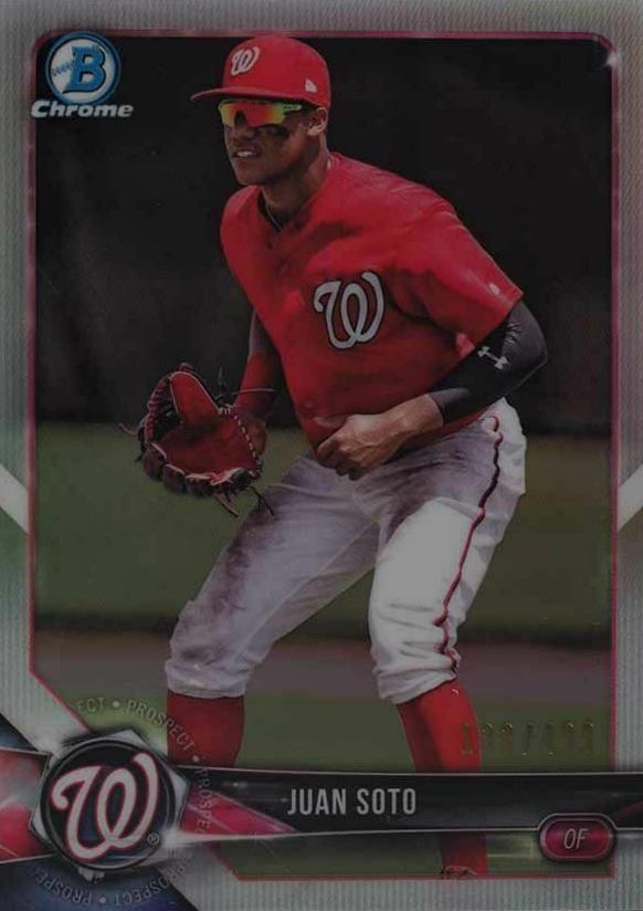 2018 Bowman Prospects Chrome Juan Soto #52 Baseball Card