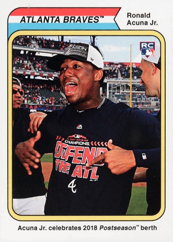 2018 Topps Throwback Thursday Ronald Acuna Jr. #199 Baseball Card