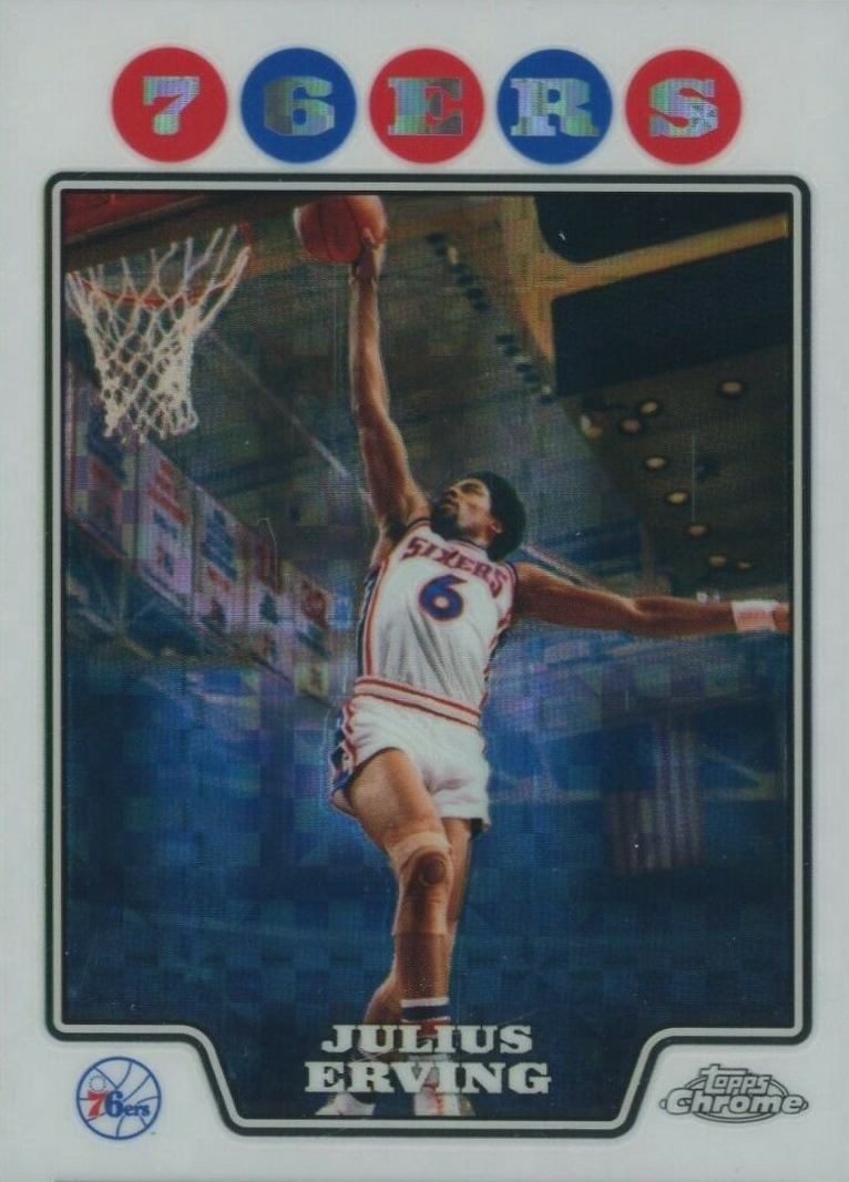 2008 Topps Chrome Julius Erving #180 Basketball Card