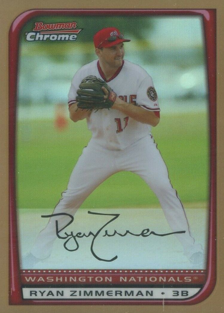 2008 Bowman Chrome Ryan Zimmerman #106 Baseball Card