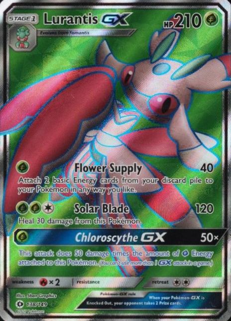 2017 Pokemon Sun & Moon  Full Art/Lurantis GX #138 TCG Card