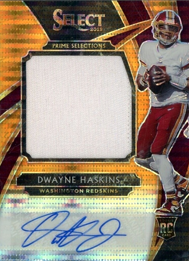 2019 Panini Select Prime Selections Prizm Signatures Dwayne Haskins #PSPDH Football Card