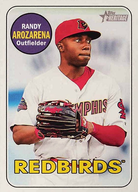 2018 Topps Heritage Minor League Randy Arozarena #67 Baseball Card