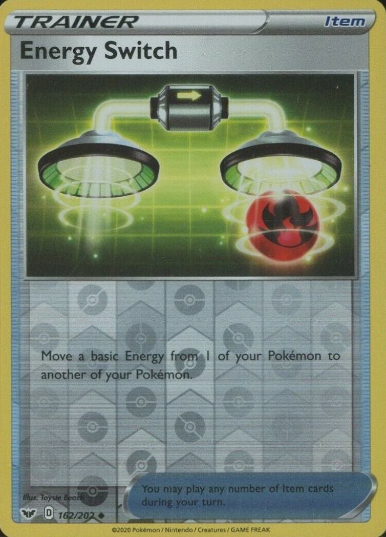 2020 Pokemon Sword & Shield Energy Switch-Reverse Foil #162 TCG Card