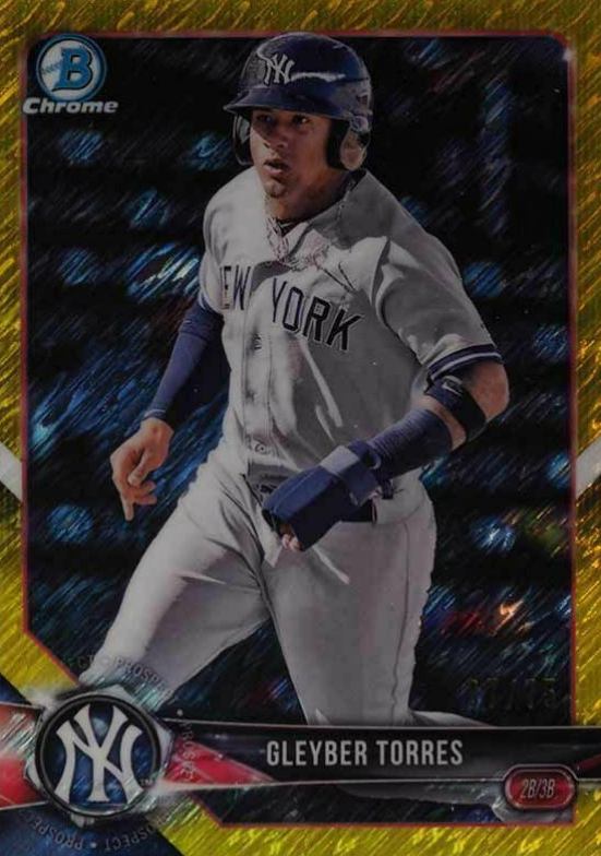 2018 Bowman Prospects Chrome Gleyber Torres #100 Baseball Card