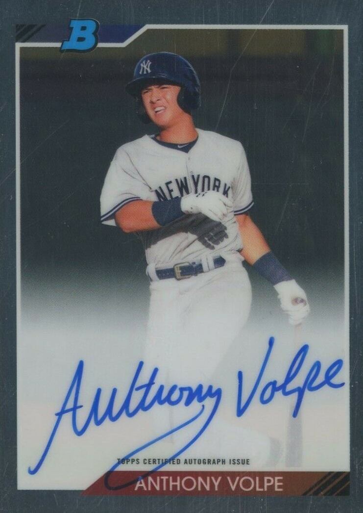 2020 Bowman Heritage Chrome Autographs Anthony Volpe #AV Baseball Card