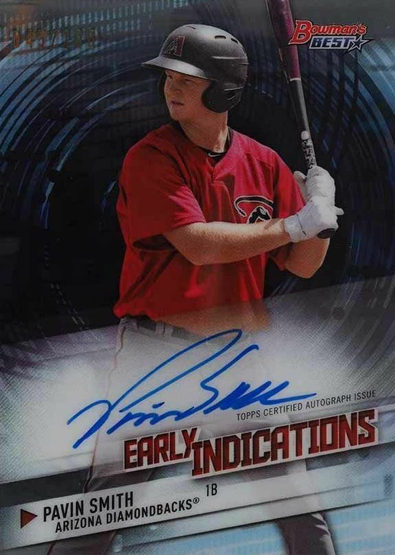 2018 Bowman's Best Early Indications Autograph Pavin Smith #EIAPS Baseball Card