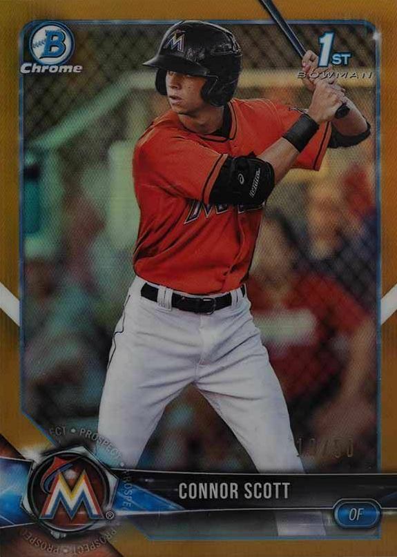 2018 Bowman Draft Connor Scott #BDC158 Baseball Card